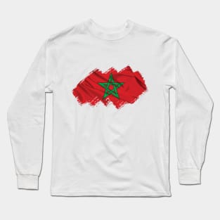 Moroccan Flag Long Sleeve T-Shirt